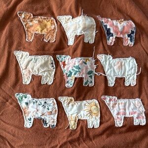 Women’s Brown Short-Sleeve Tee with Floral Patchwork cows
